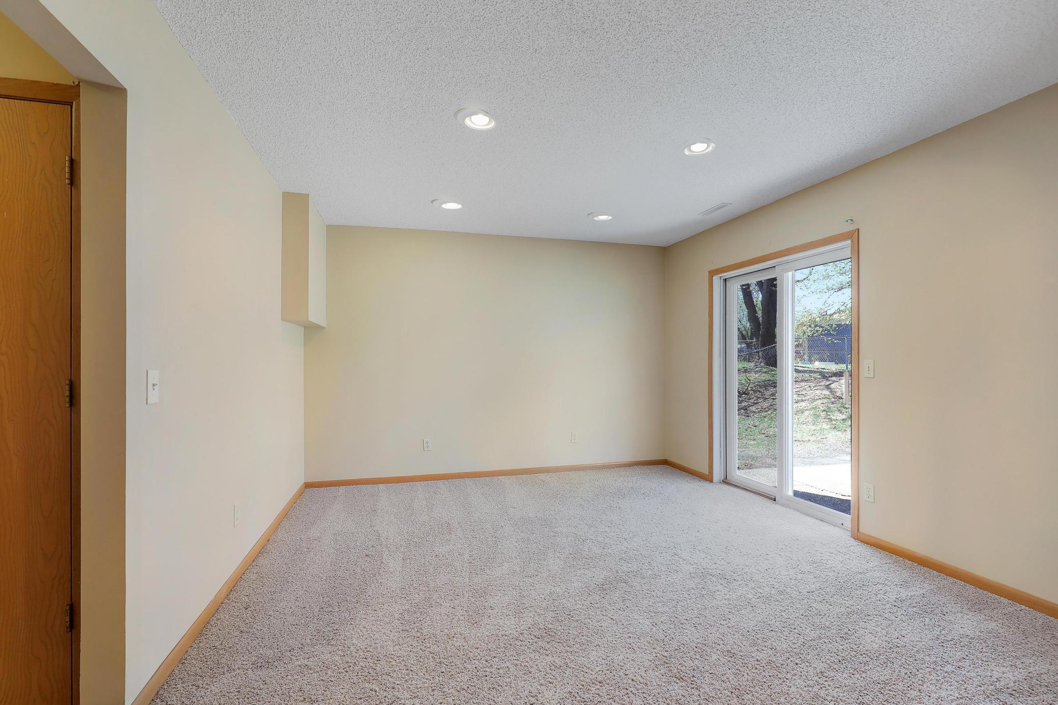 Family room walks out to fenced back yard