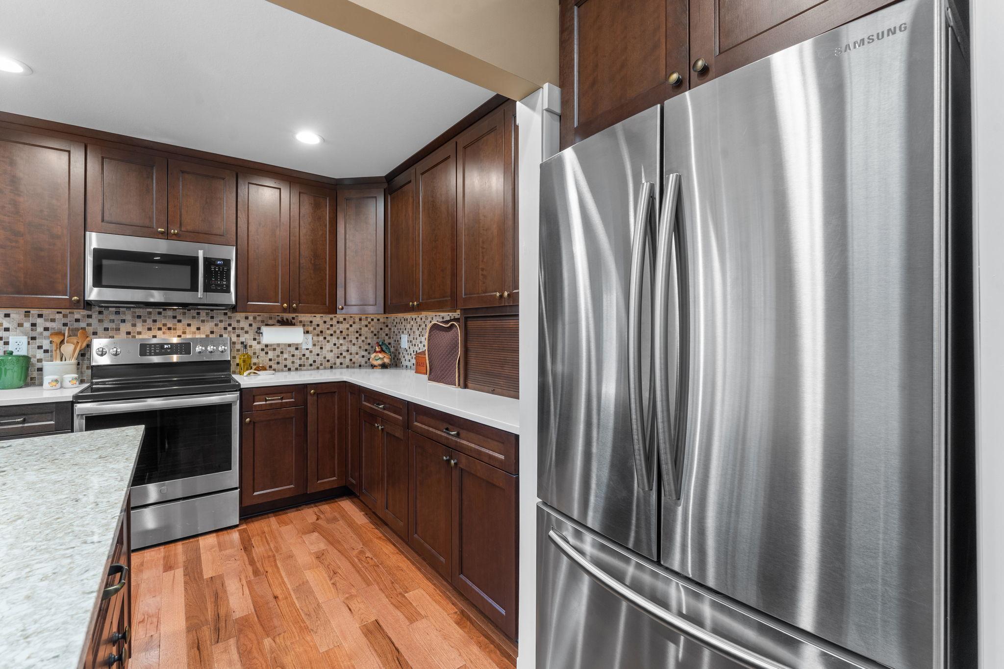 Cabinets galore in this efficient kitchen!