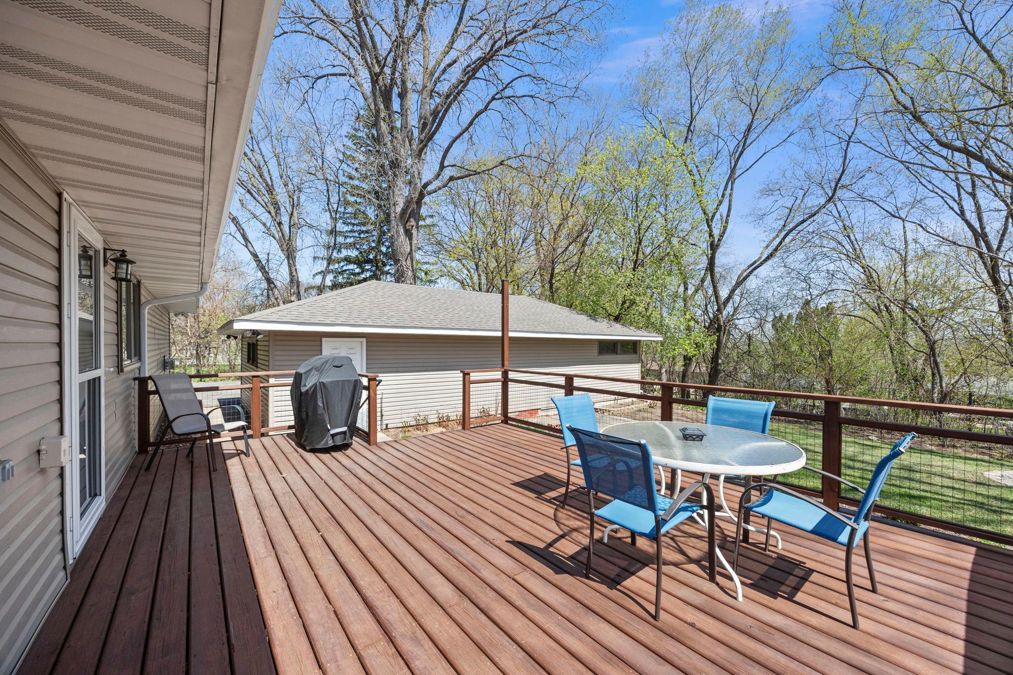The deck was stained last summer.