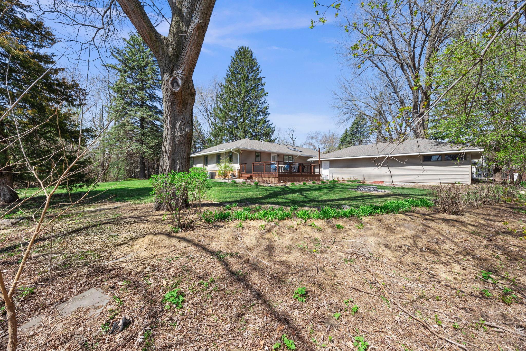 Back of house from corner of property.