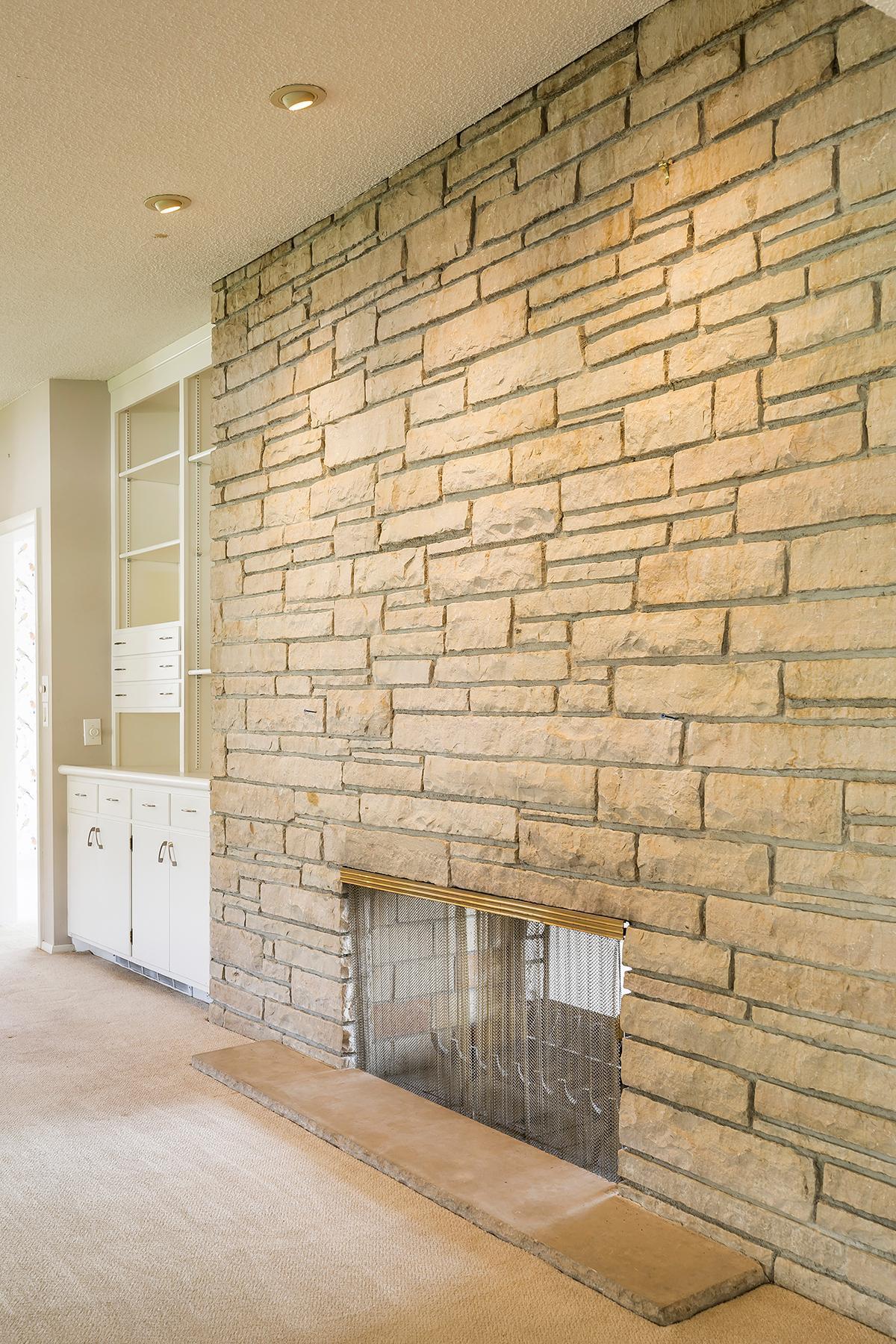 Family room fireplace