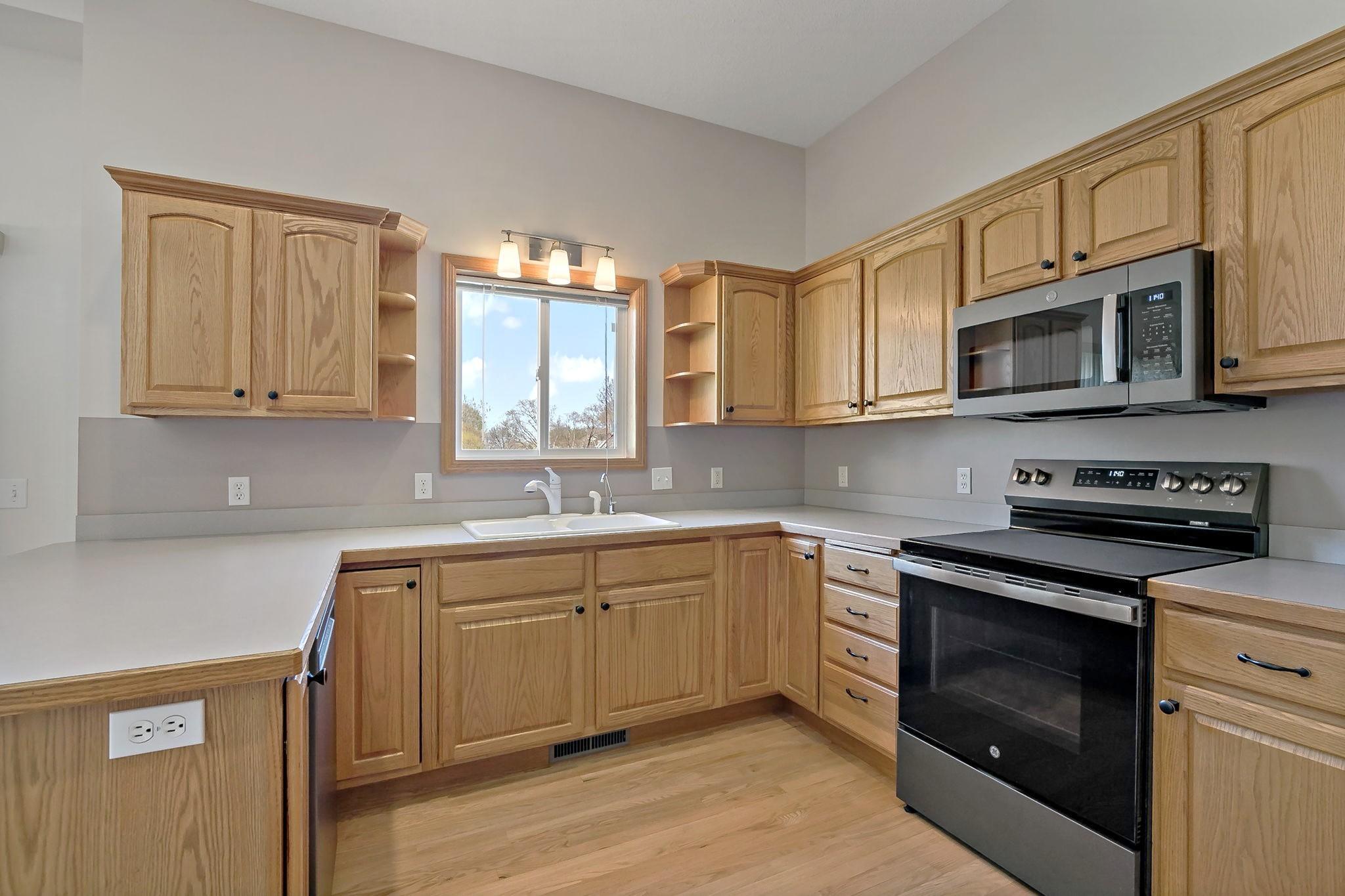 Newer stainless steel appliances in the Kitchen