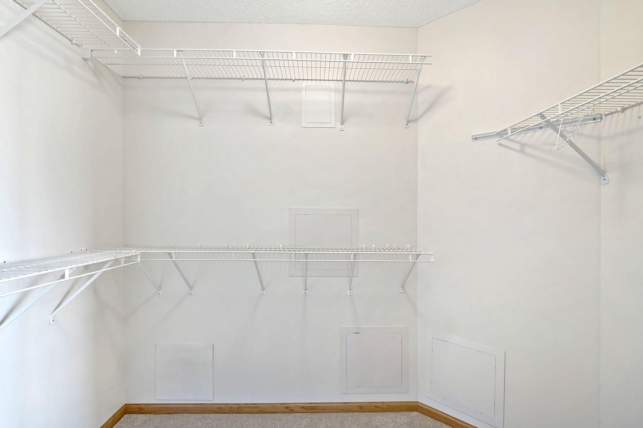 Larger 8'x 5' Walk-in Closet