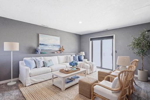 Family Room Virtually Staged