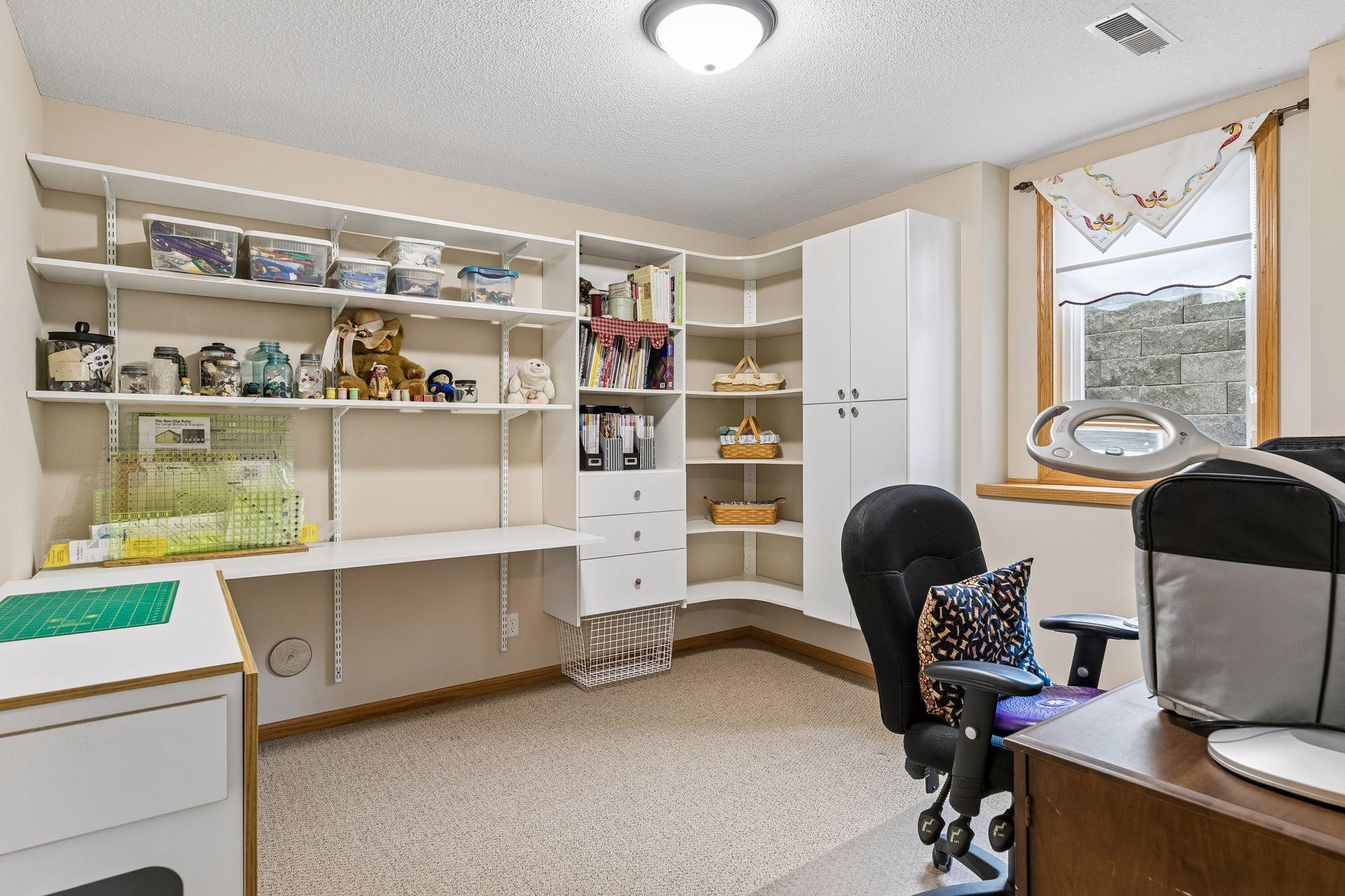 Bedroom 2, currently used as craft room