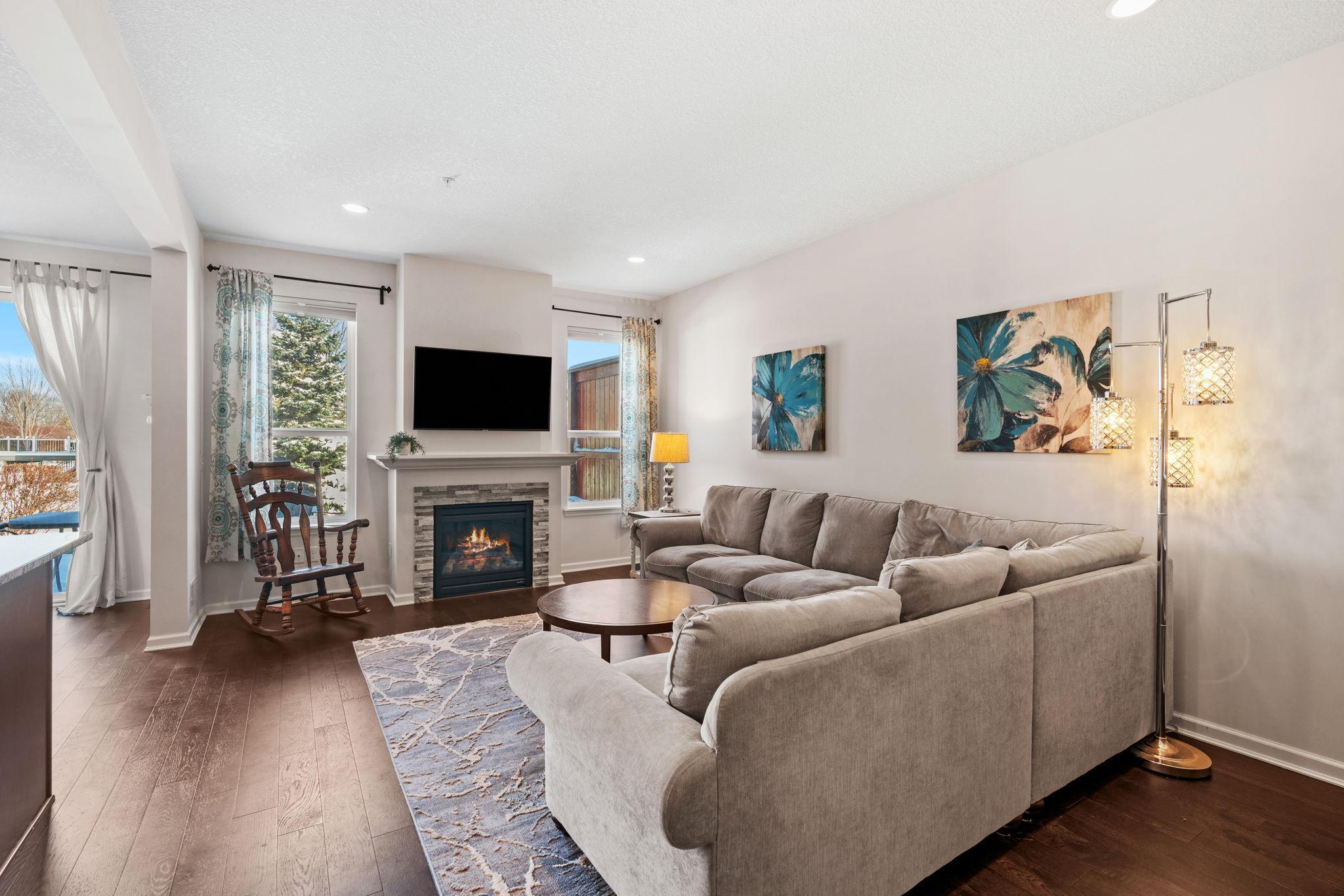 Huge living room with open concept