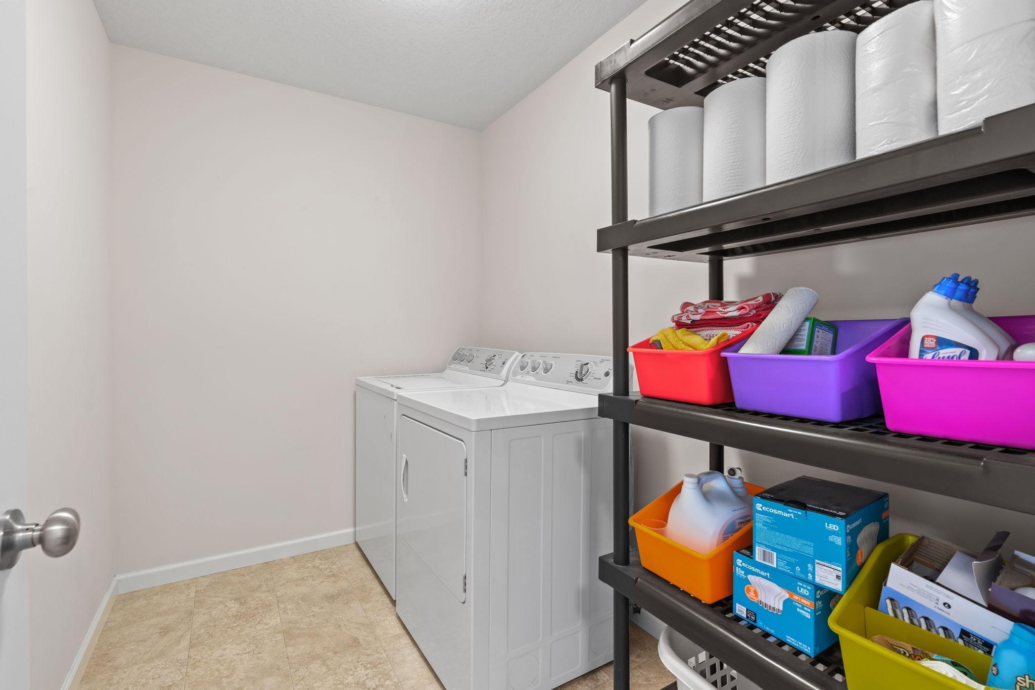 Upstairs laundry room