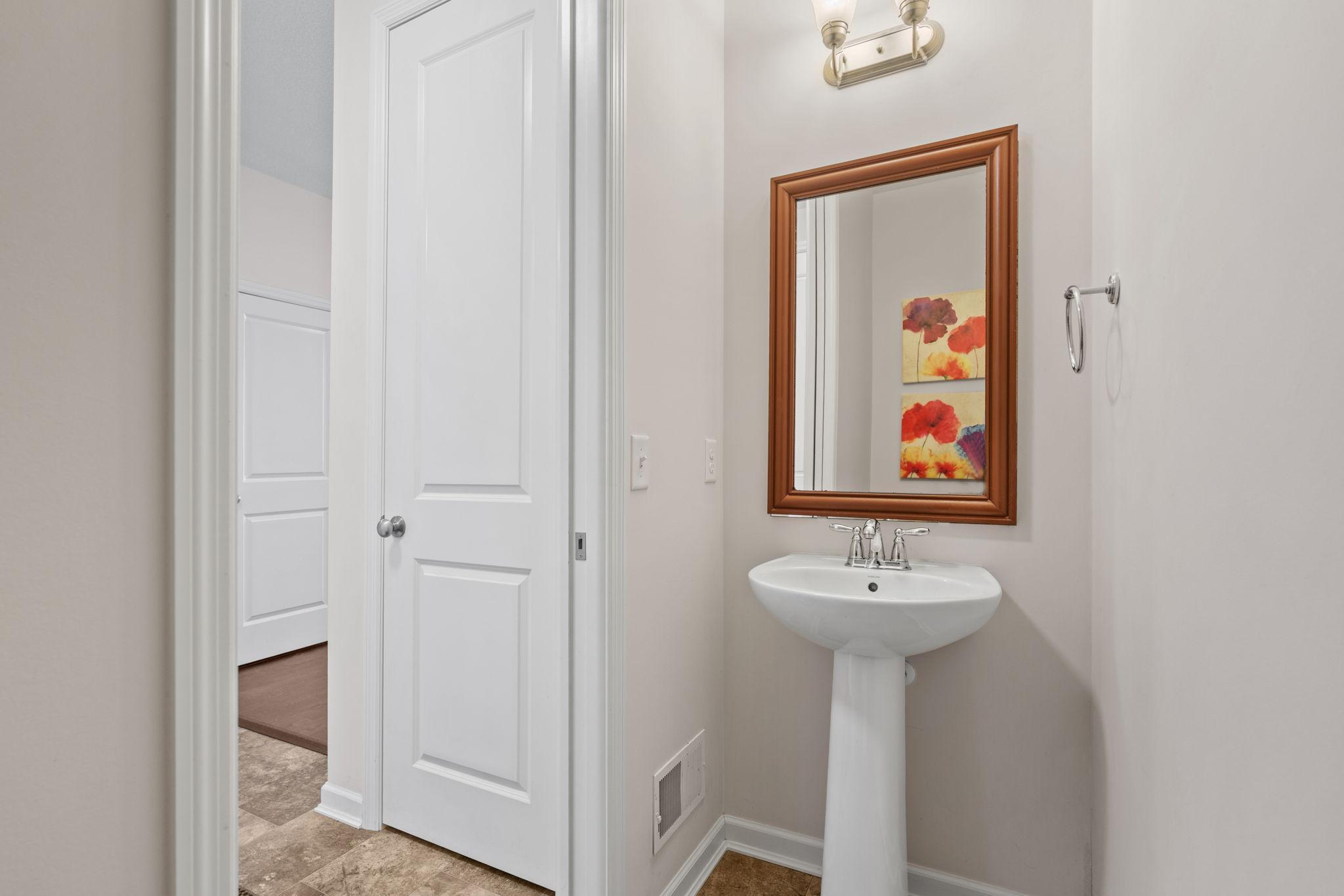 Powder bath on main level