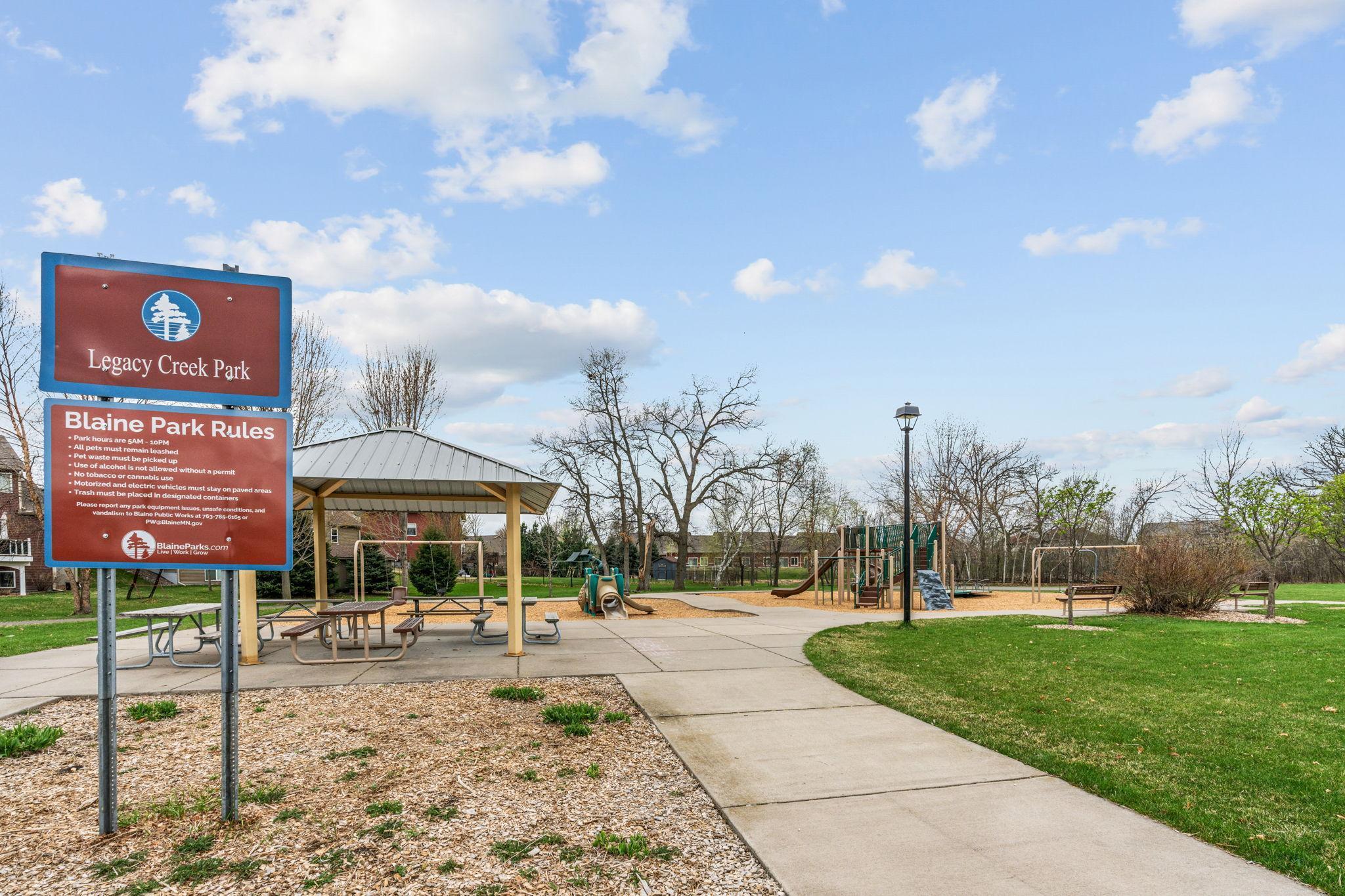 Park only a couple minutes walk away