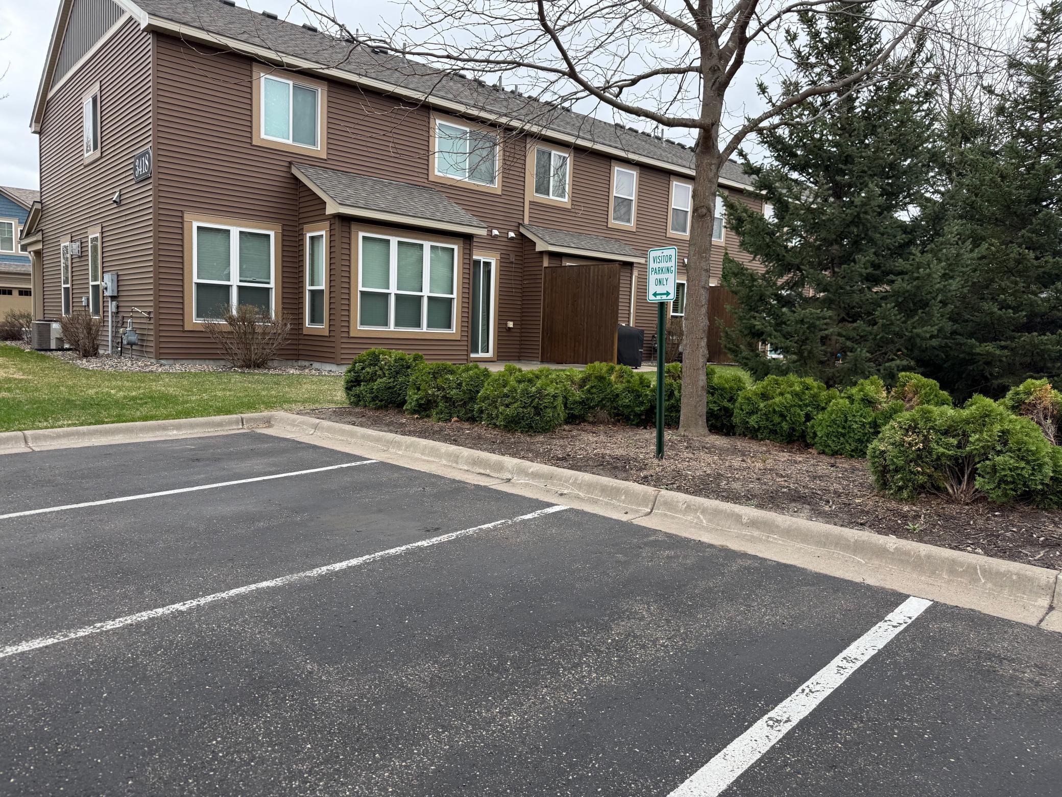 Multiple guest parking areas throughout