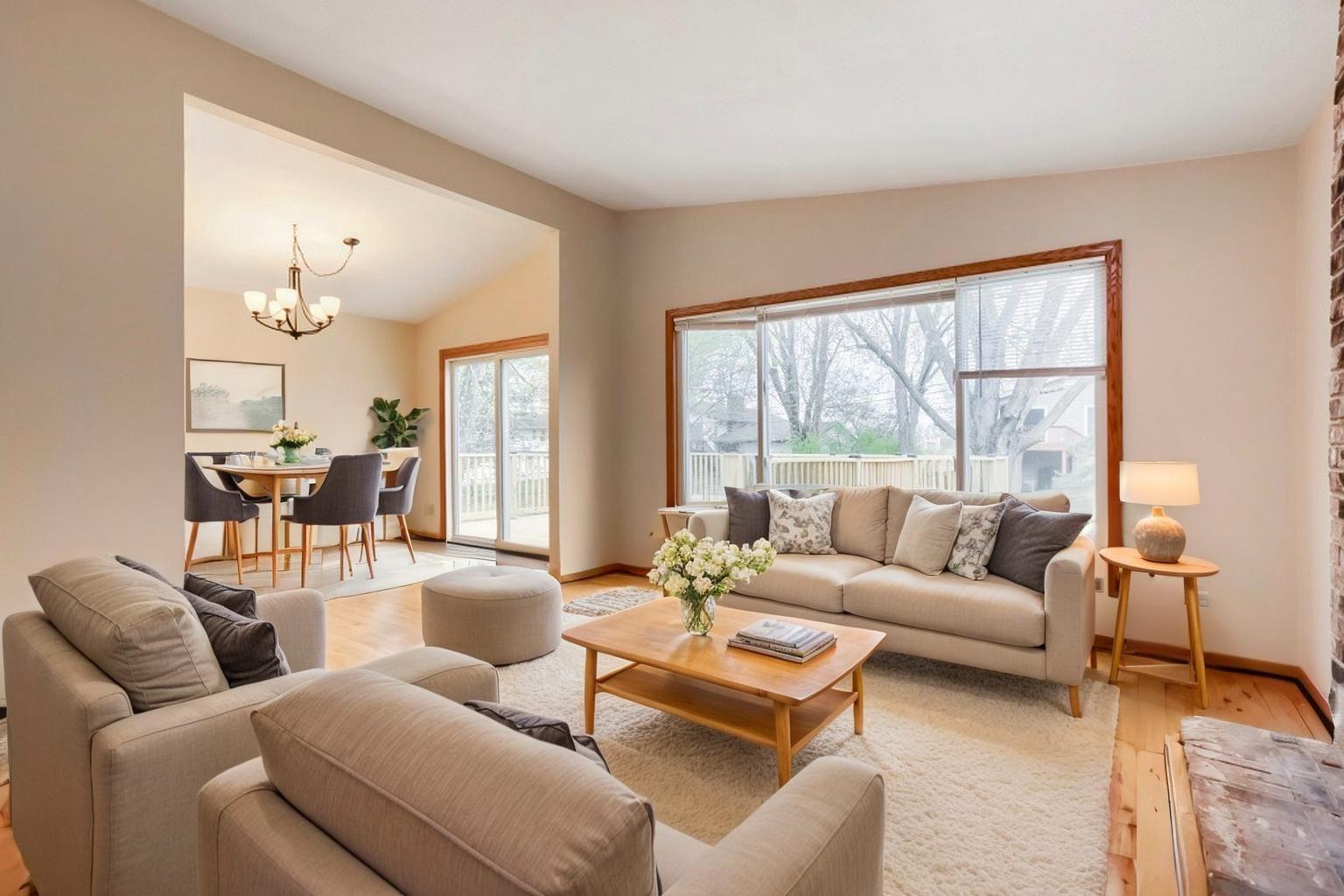 Freshly painted interior with a clean, modern feel