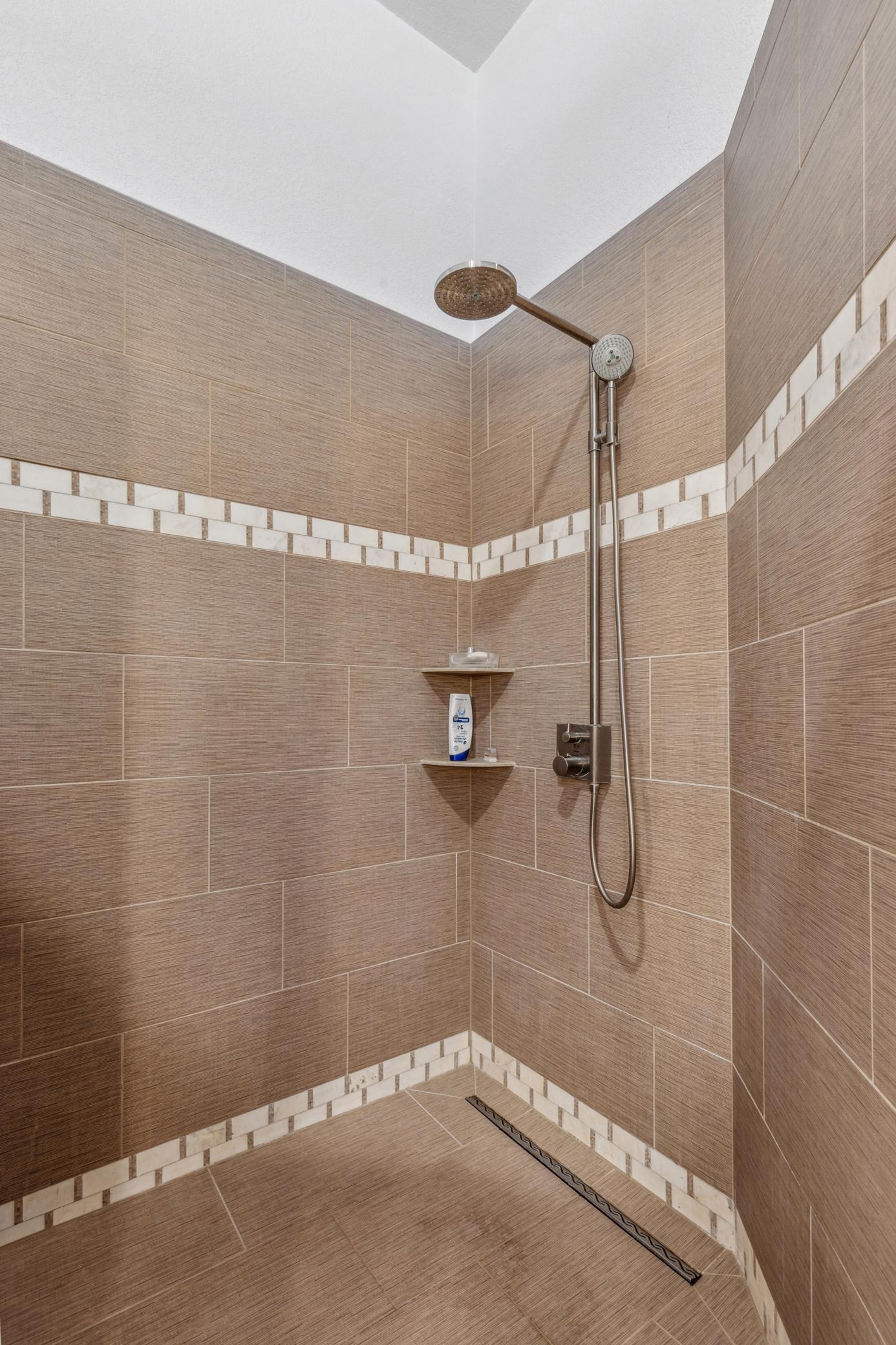 Master shower
