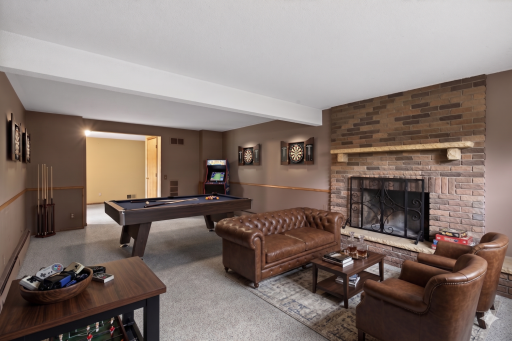 Lower Level Recreation Room - virtually staged