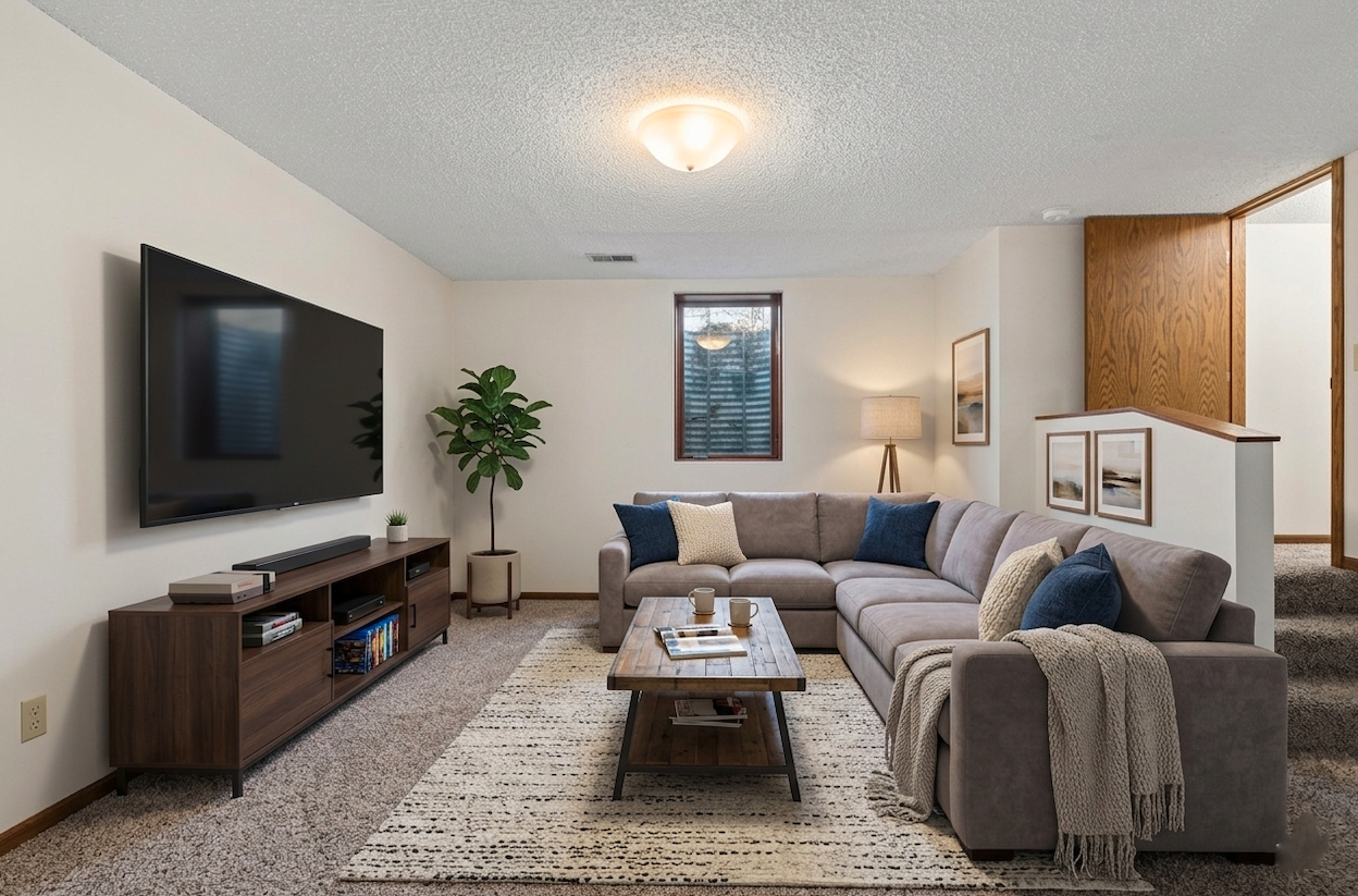 Lower Level Bedroom/Family Room (Virtually Enhanced)