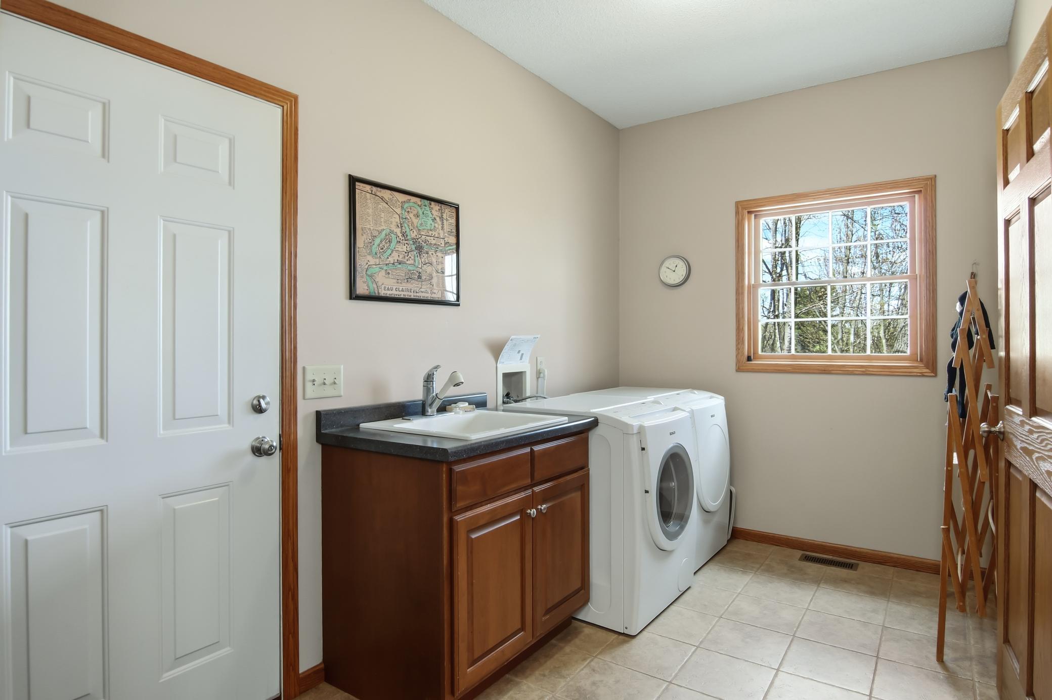 Convenient and spacious main floor laundry