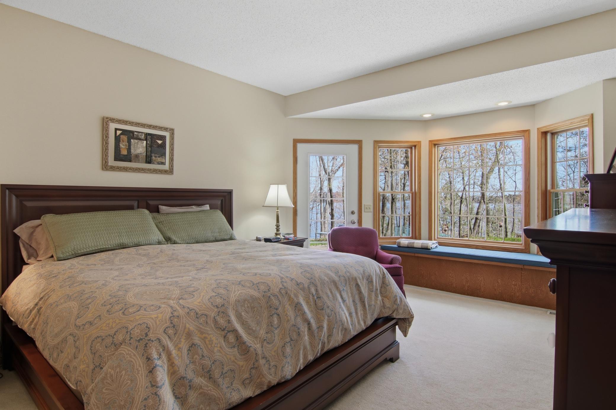 Nice main level primary suite w/back entrance to the back patio area!