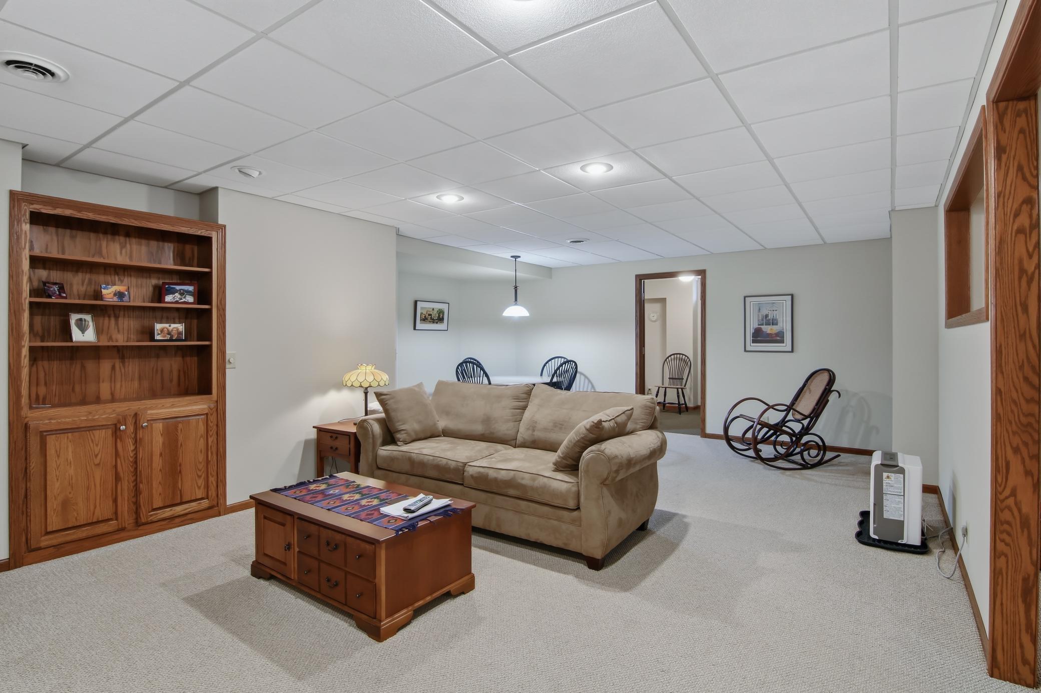 Spacious lower level family room!
