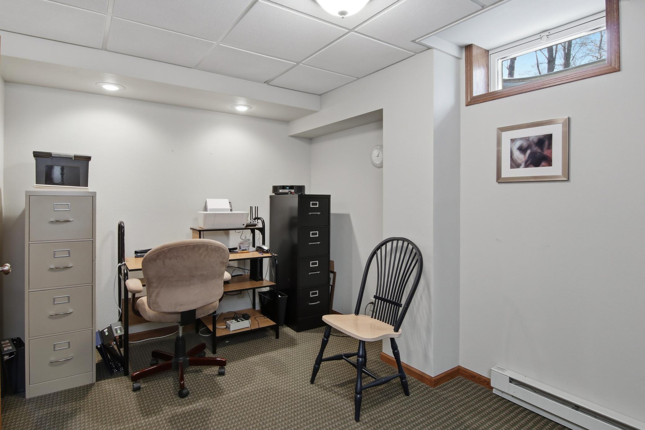 Lower level office space.