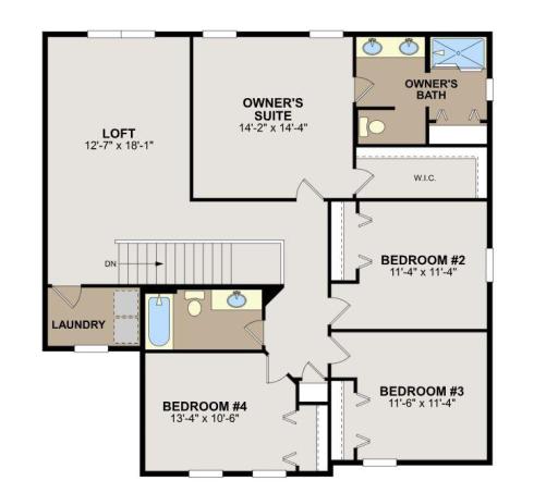 Richmond upper level with 4BRs & spacious loft!