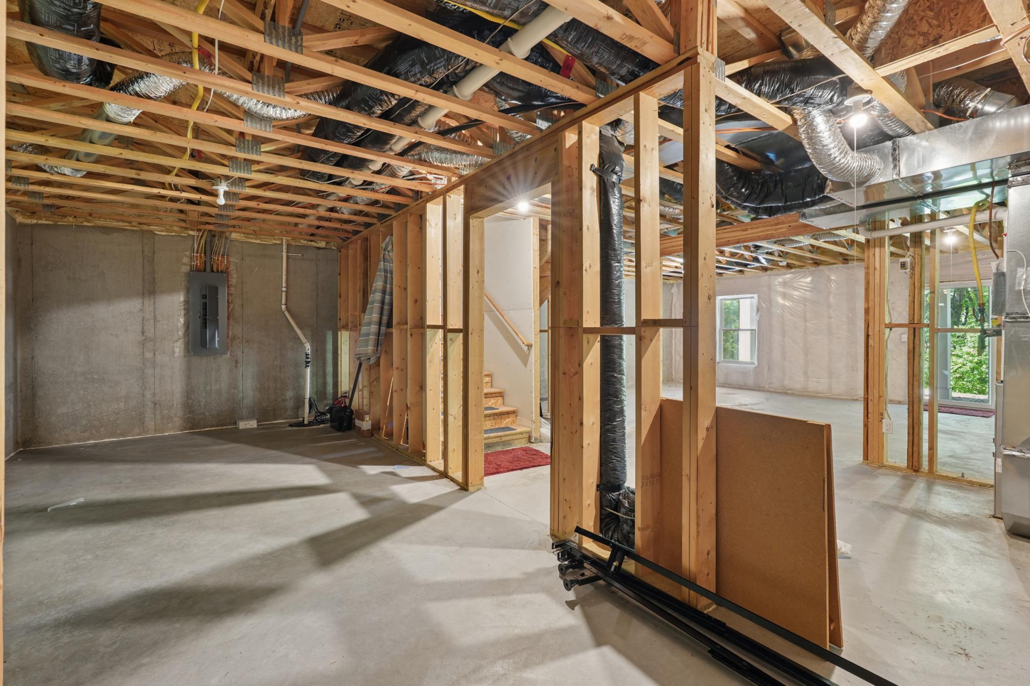 View of utility room and storage.