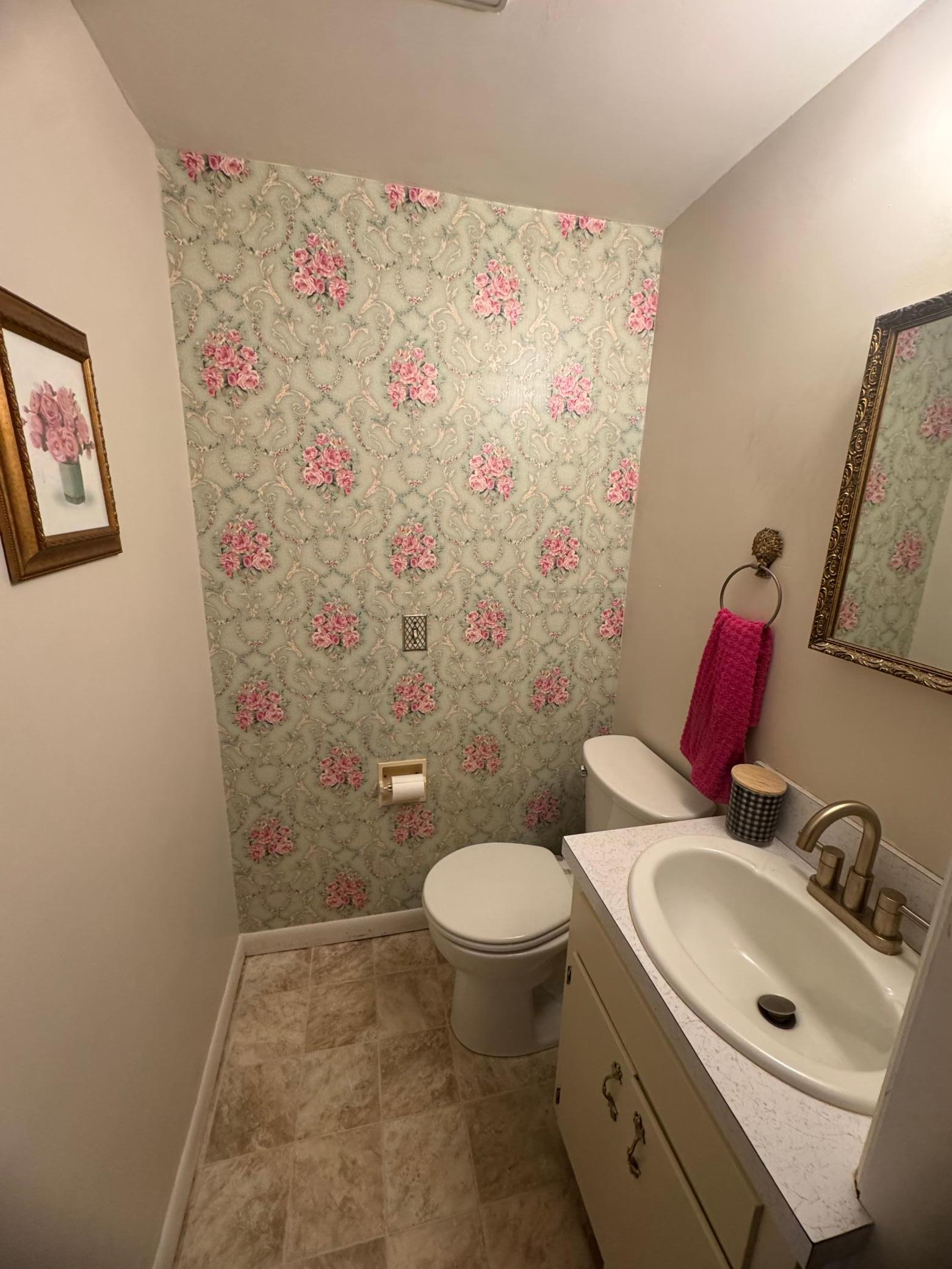 Half Bath off Kitchen