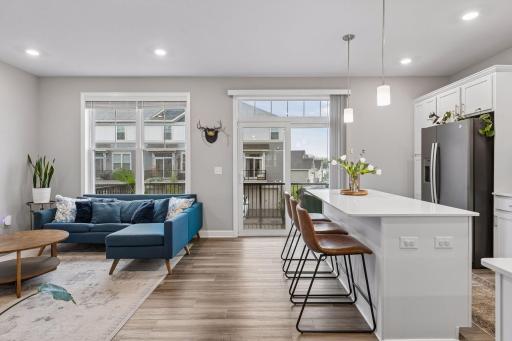 Flexible spaces allow owners to transform a sitting area into a dining dream.