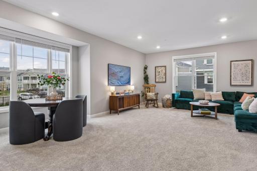 Easy to keep a watchful eye on everyone when the living room opens to the rest of the home.