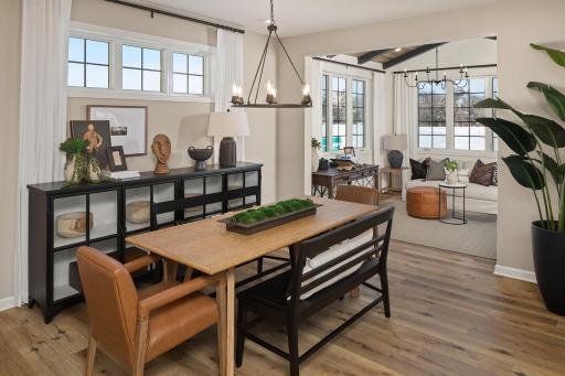 Charming morning room just off dining with great natural light and a seamless flow into the living space- *Photo of model home, design selections may vary