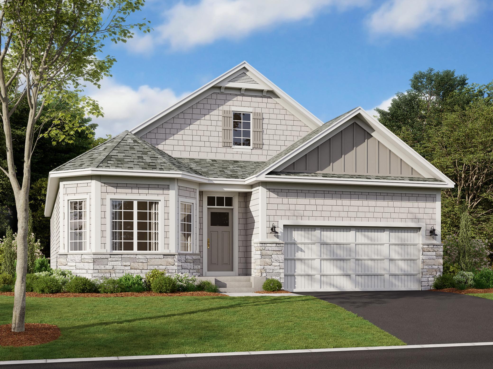 Grayson with Elevation B - Rendering - Color options on exterior will vary