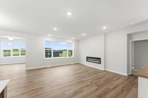 Large windows in the family room