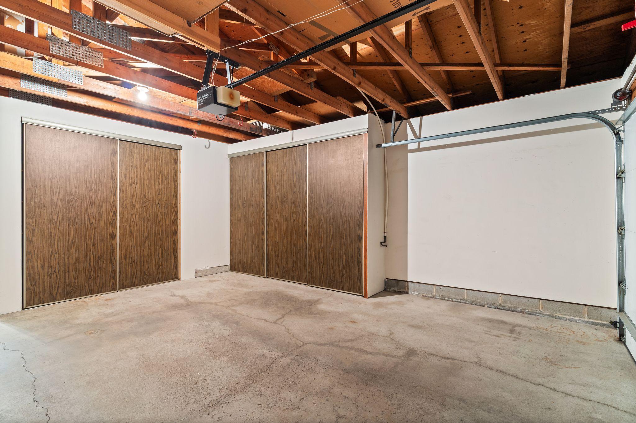 inside garage w/doors to storage
