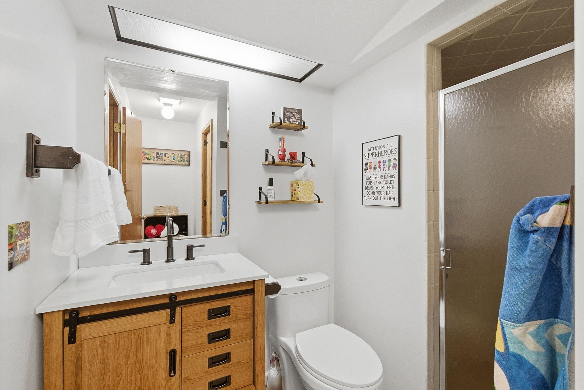 Lower level 3/4 bath