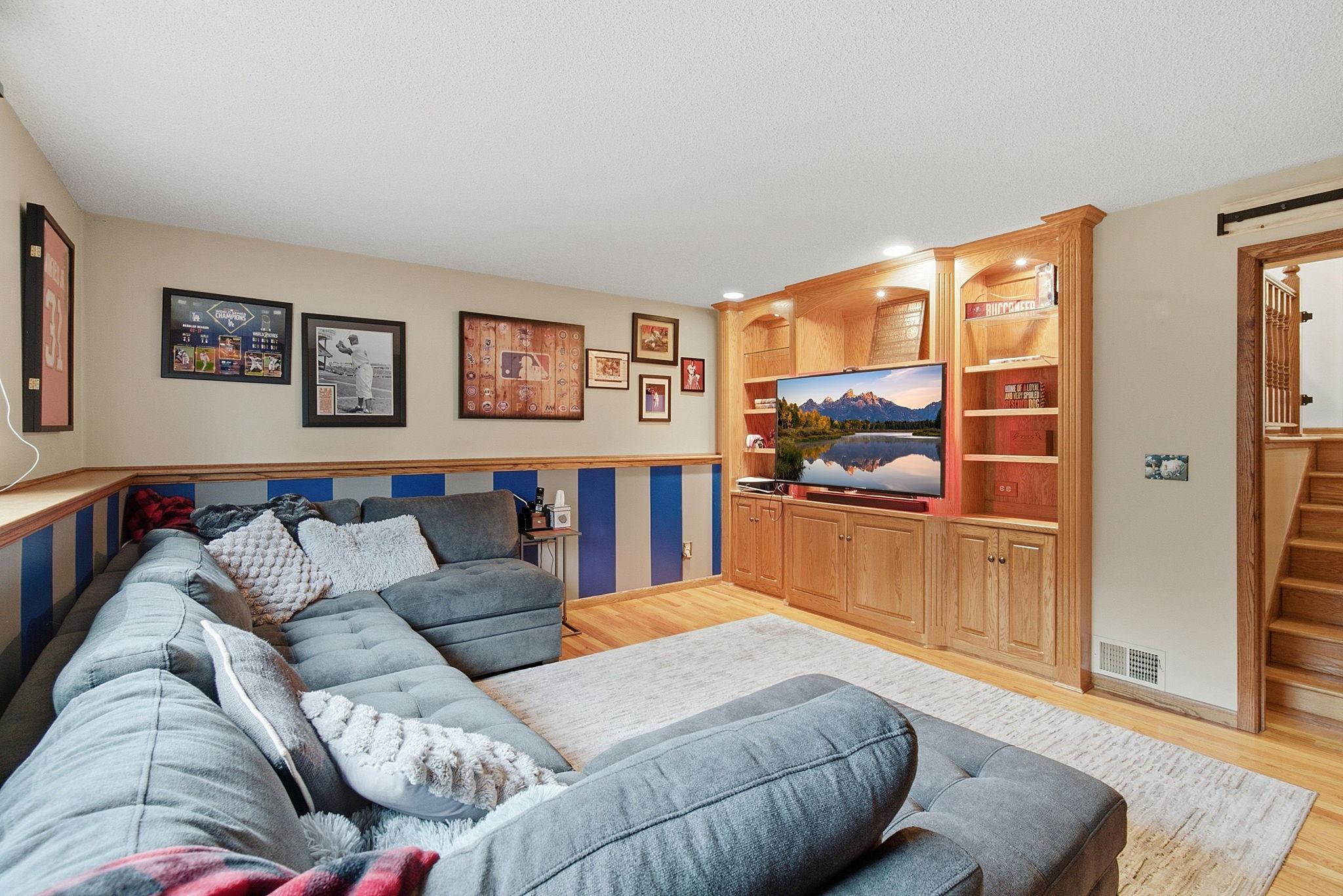 Lower level family room to be painted white prior to closing