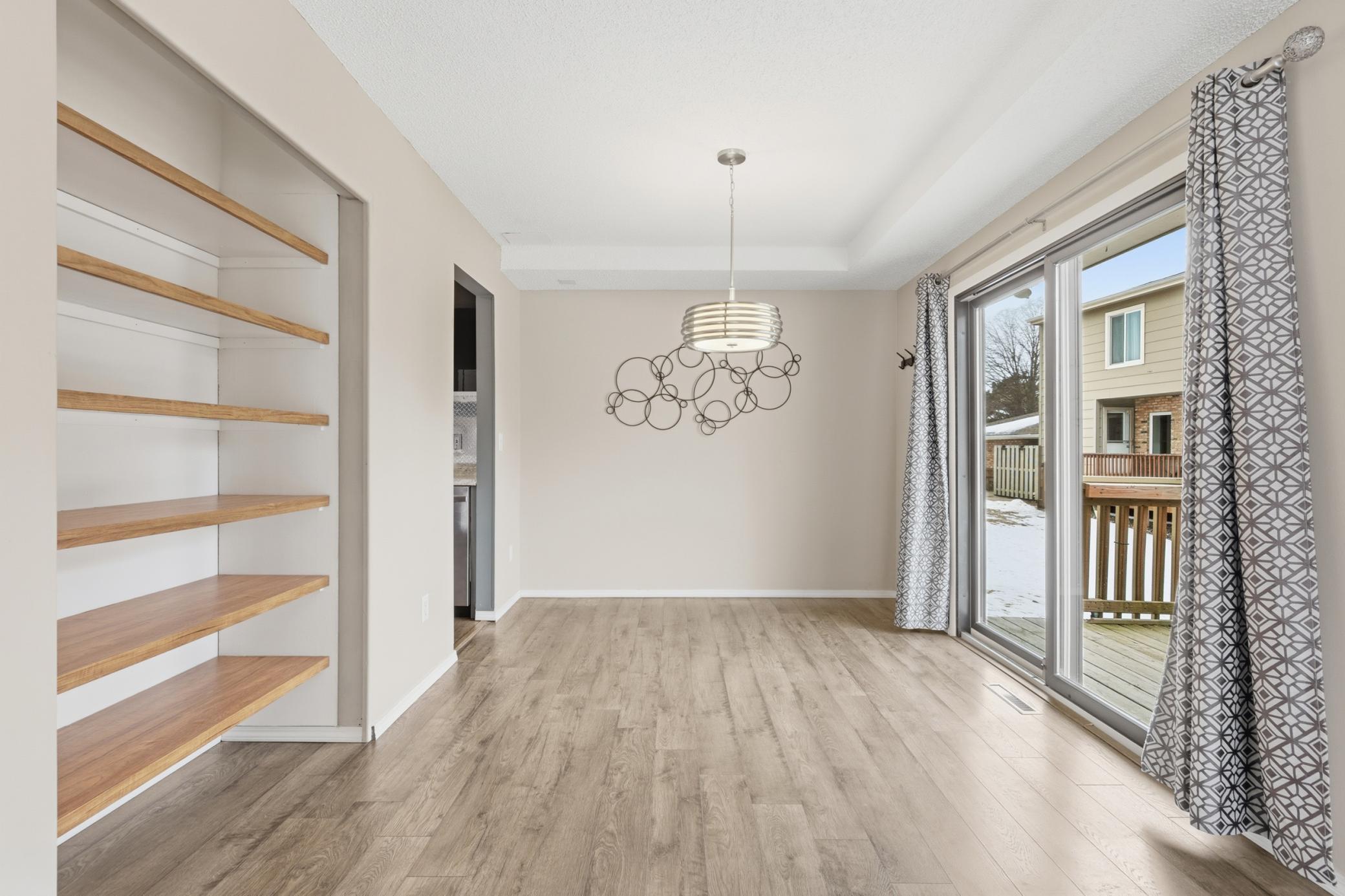 Dining room with access to the secondary side deck