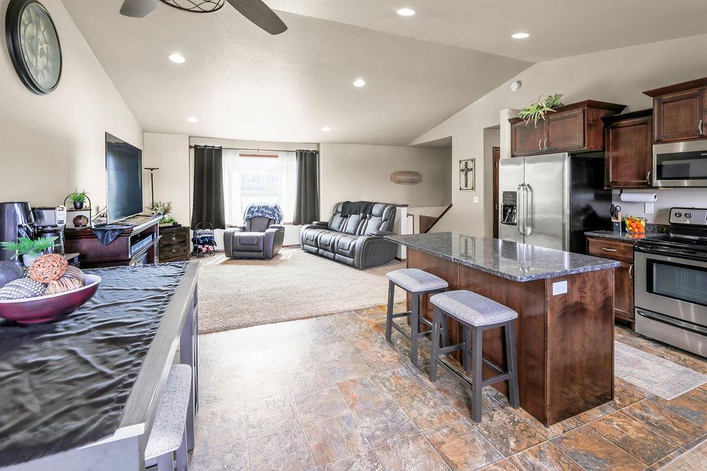 Dining to kitchen & living