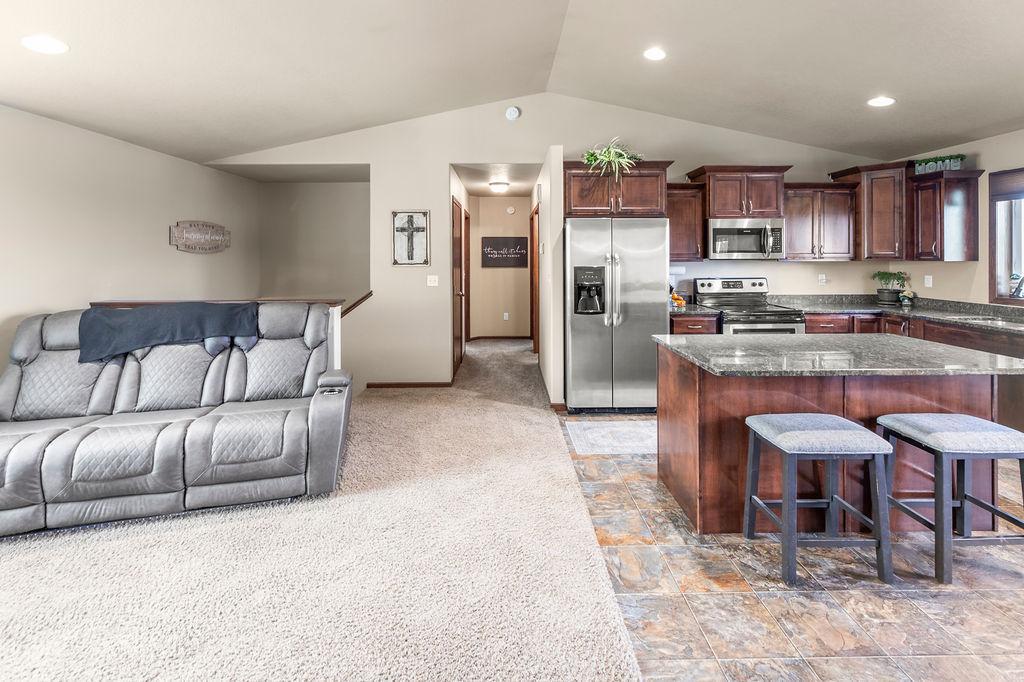 Living Room, Kitchen, Hallway to Beds, Bath