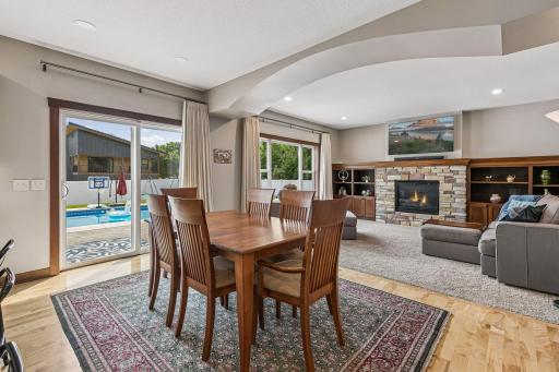 An inviting informal dining area offers the perfect gathering space for everyday meals and special occasions