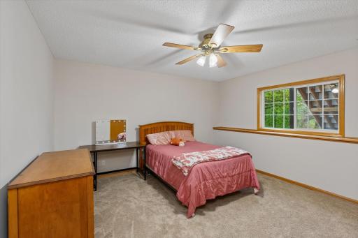 Lower-level bedroom with great look out window