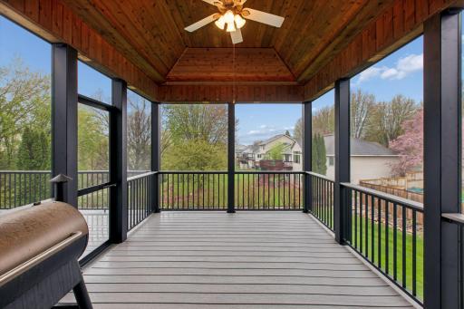 NEW screened in porch keeping pets & kids close