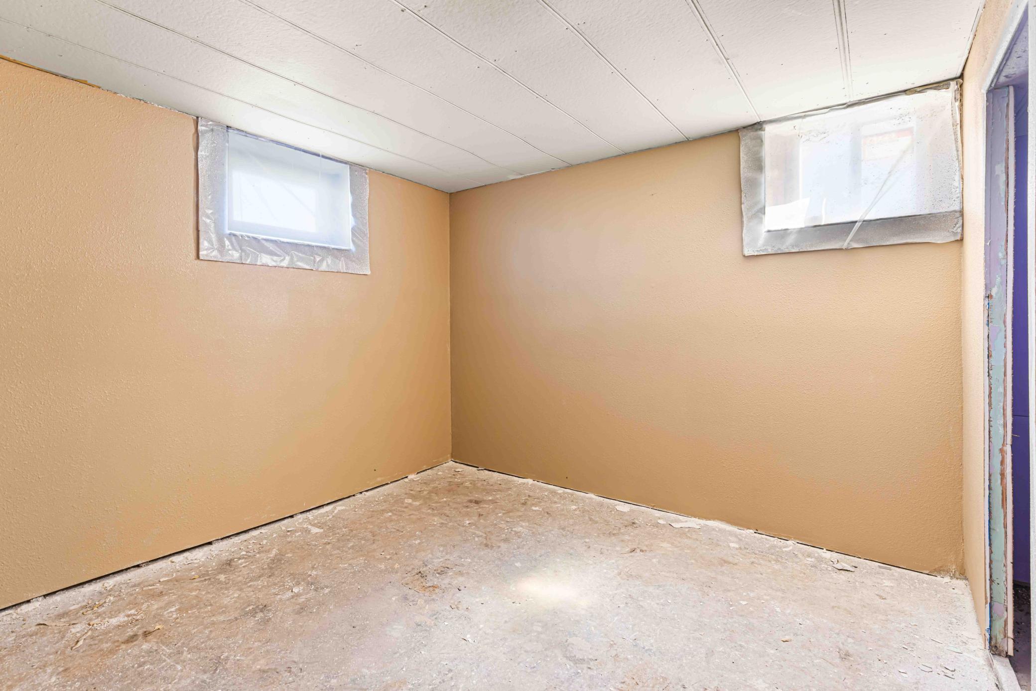 1st basement room partially finished