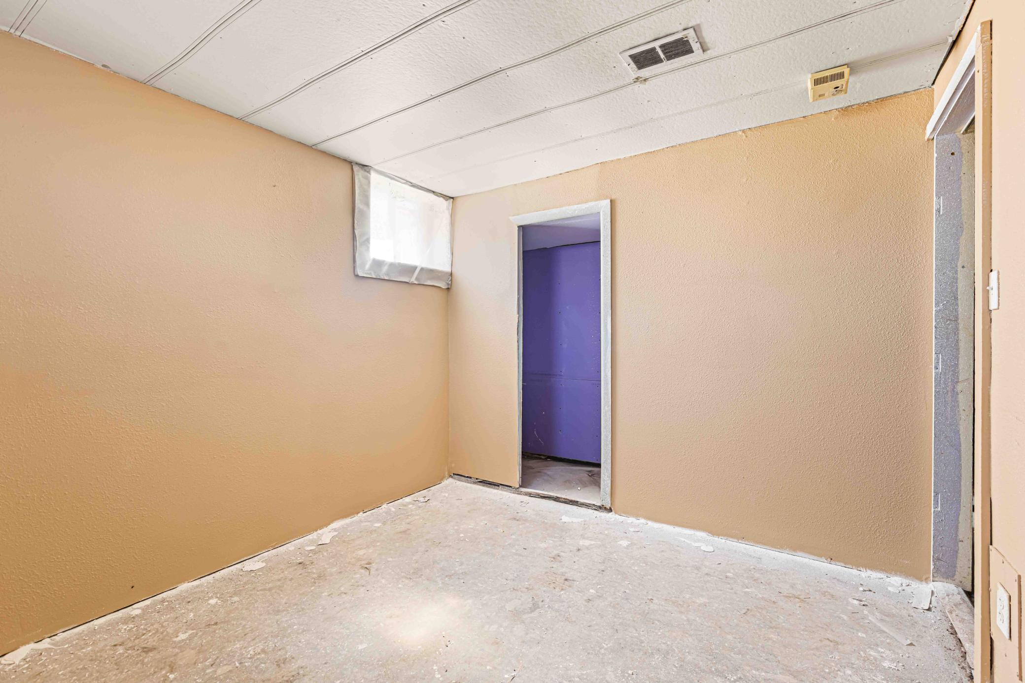 1st basement room partially finished