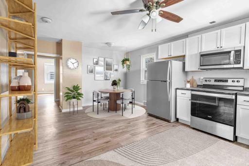 Ditigally Staged - kitchen and dining room