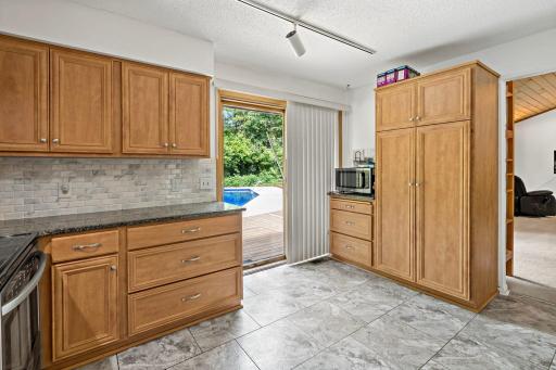 Make sure to open this pantry when you visit, the rotating shelves keep going for even more storage.