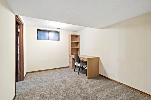 One of the non-conforming rooms in the lower level with new carpet and paint!