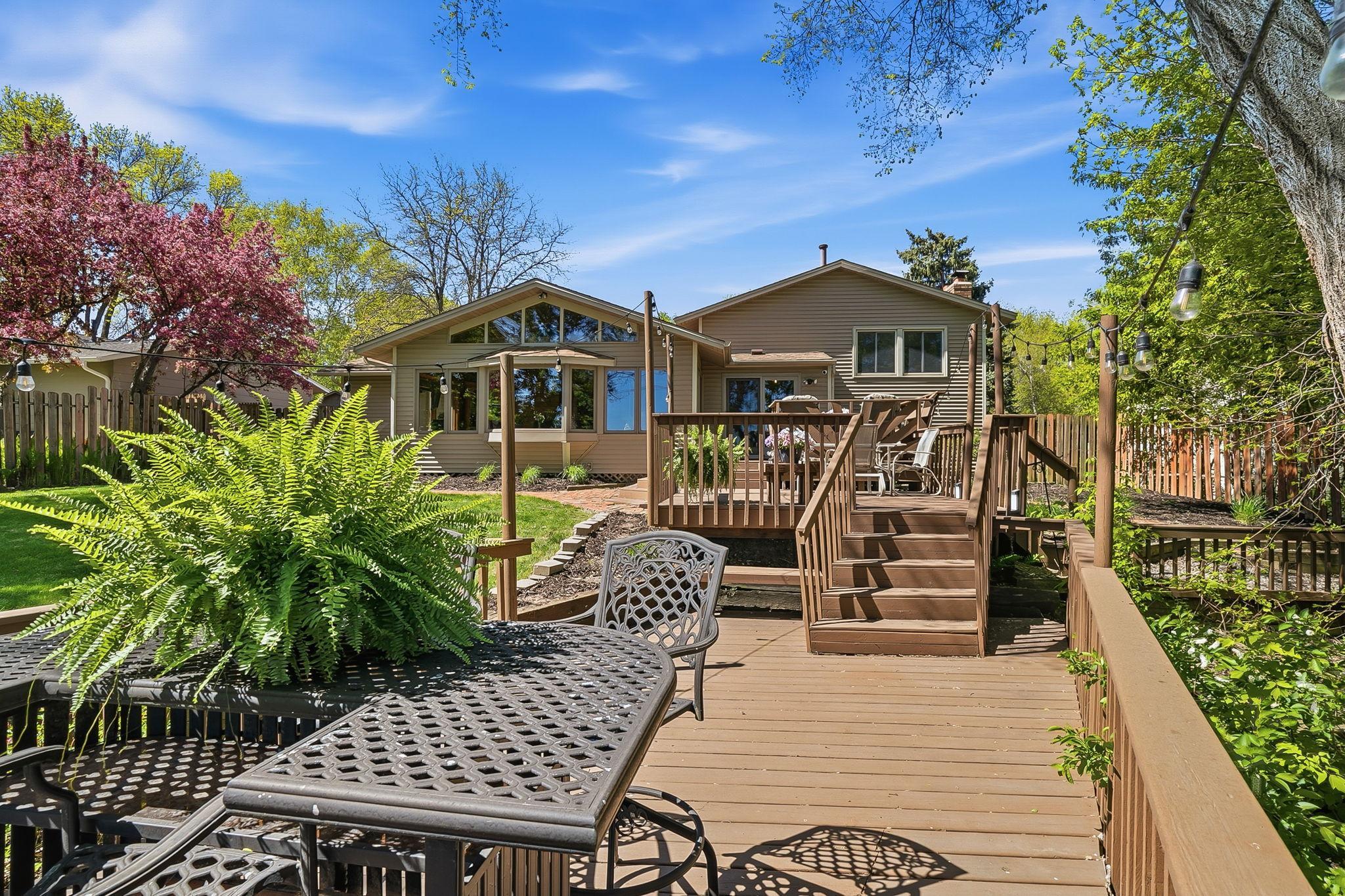 Another view of the deck and back of the property.
