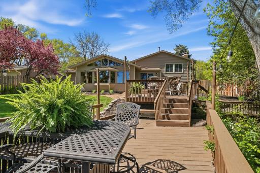 Another view of the deck and back of the property.