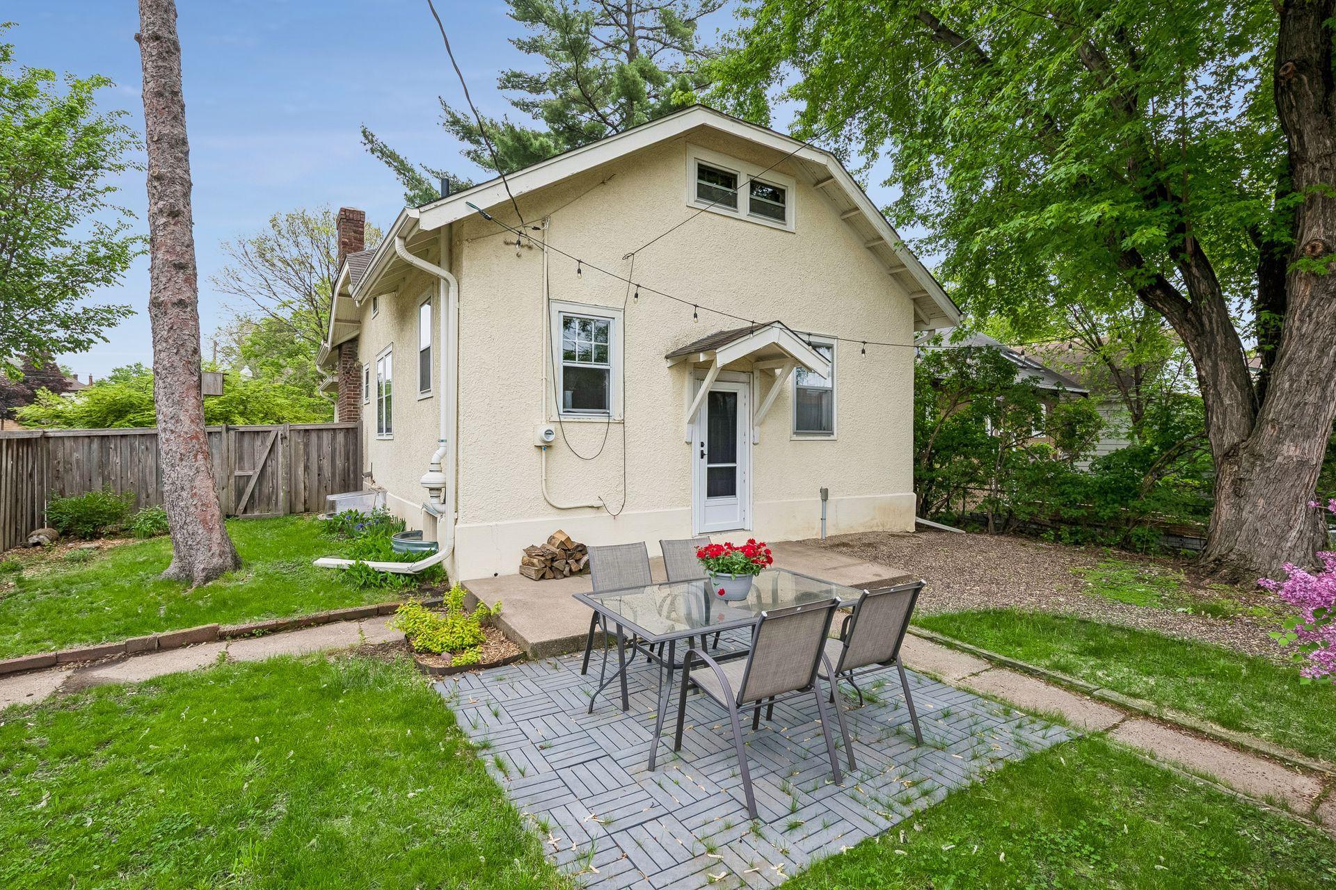 Private fully fenced backyard