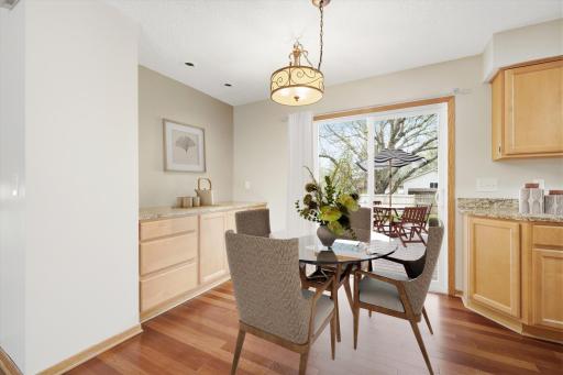 Gather, dine, and step right outsideâthis informal dining space offers easy access to the backyard for seamless living
