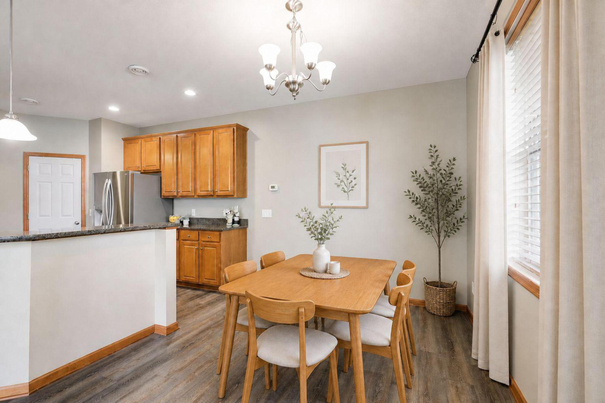 Informal Dining with Room for Six (Virtually Staged)