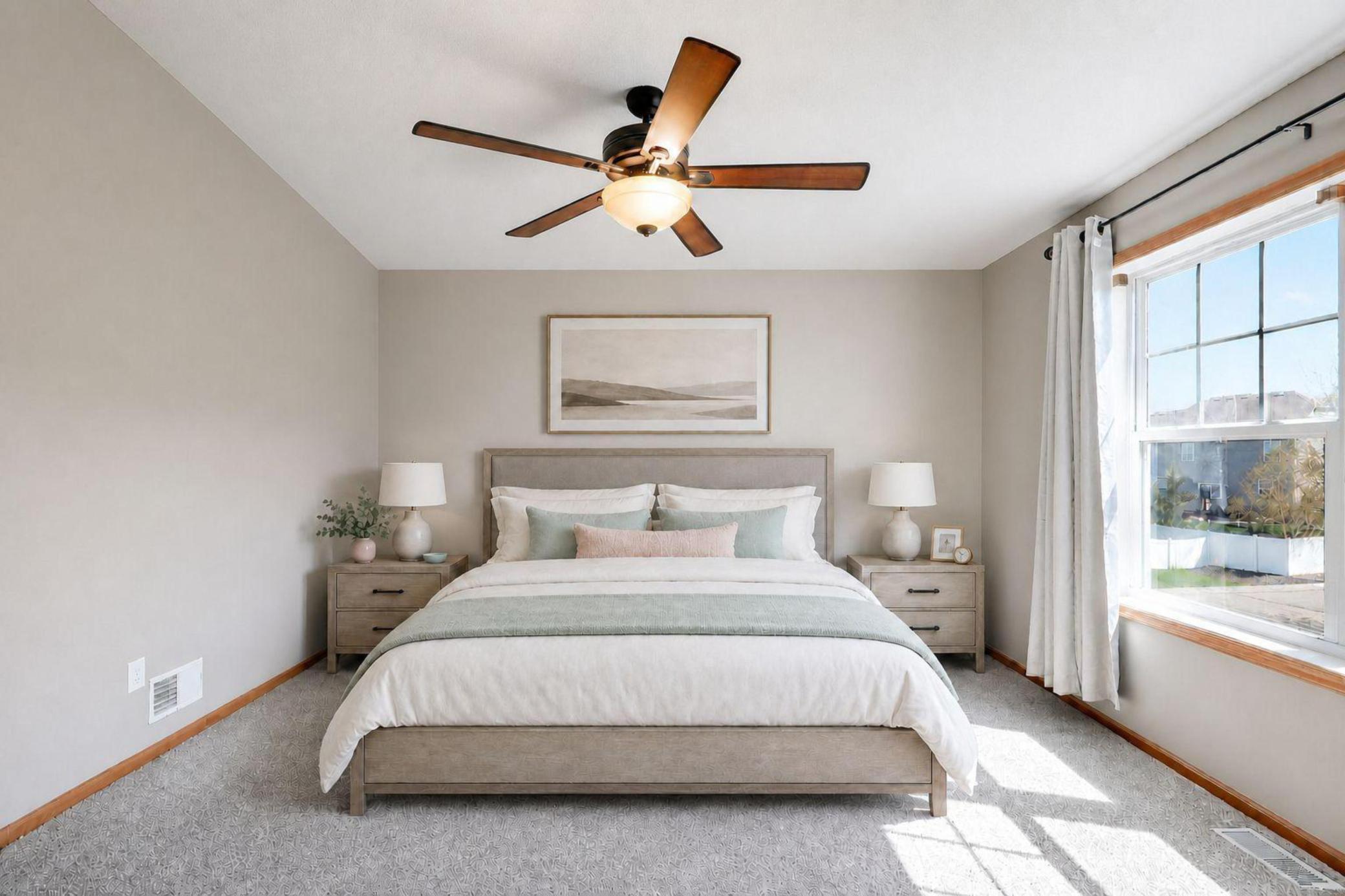 Owner's Suite Spacious Enough for a King Bed (Virtually Staged)